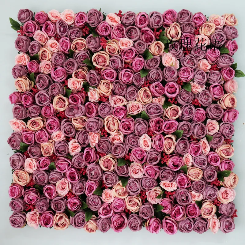8 pés x 8 pés de excelente qualidade de uvas de púrpura Flor do pano de fundo da Flor do Casamento de Parede Artificial rosas Decoração Fase
