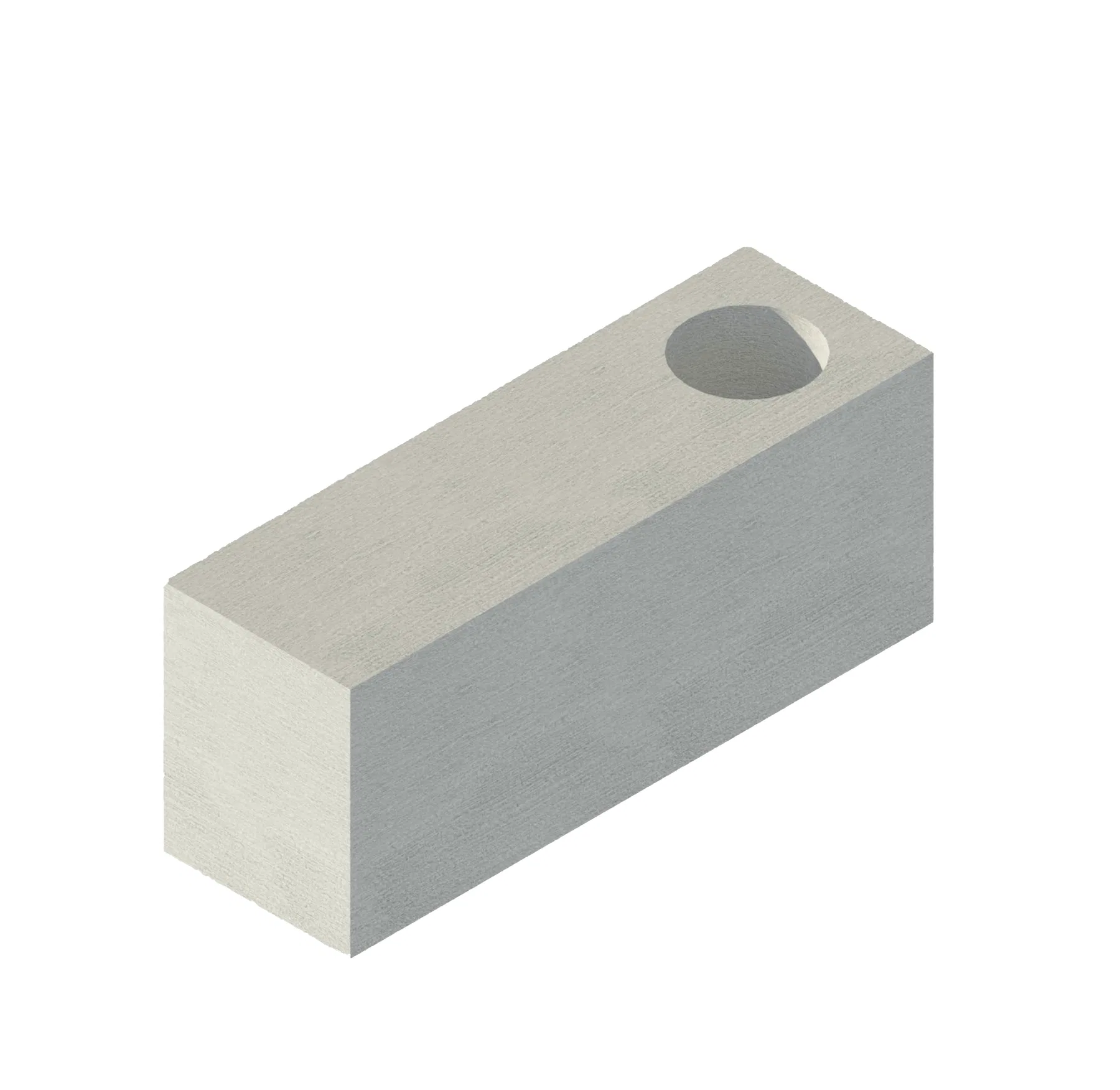 Bloco BAUBLOCK O-TEC com núcleo circular.