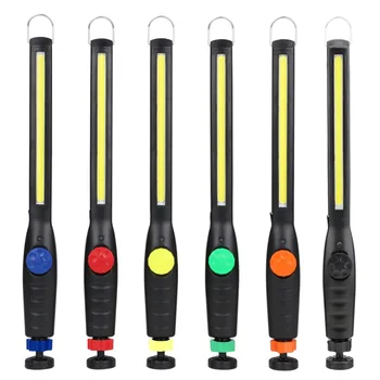 Multifunções USB Recarregável LED de SABUGO de Inspecção do Trabalho Lanterna Magnético Gancho de Suspensão da Tocha da Lanterna Para conserto de carros Acampamento
