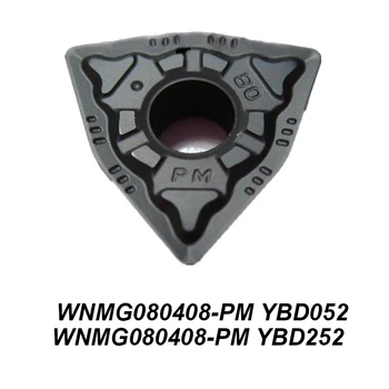 Original WNMG 080408-PM WNMG080408-PM YBD052 YBD252 de Processamento de Ferro Fundido Suporte de Ferramenta Para Usinagem Externa do Carboneto do CNC Inserir