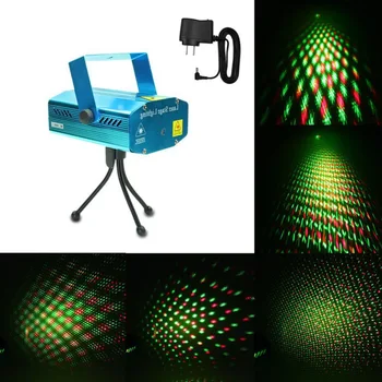 LED Vermelho e Verde da Fase do Laser de Luz Mini Laser Multi-especificação Ficha de Iluminação da Fase de Efeito DJ Festa de Natal