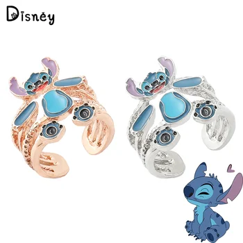 Disney Stitch Anéis Jóia da Menina dos desenhos animados de vários Andares Ponto de Anel Aberto Anel Ajustável Charme Acessórios para o Amigo Qualidade Presente