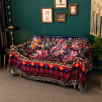 Nordic Bohemia sofá-mantas cobertores Impermeável retro étnica quarto cama capa de pano sofá toalha almofada non-slip à prova de poeira do tapete