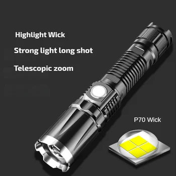 Poderoso Xhp70 Lanterna Brilhante Zoomable de Mão de Aventura, Caminhadas, Camping, Caça, Etc. Custo-benefício Frete Grátis