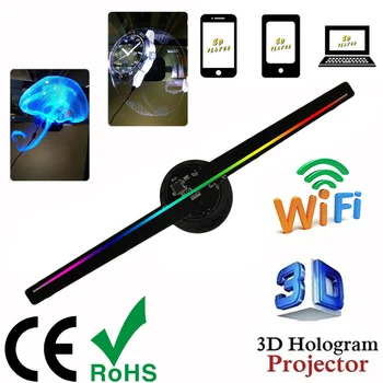 ZK20 Holograma 3D Projetor 3d wi-Fi Exibição de Publicidade logotipo emissor de Luz do Sinal de Holográficos da Lâmpada de Publicidade de Exibição do projetor do logotipo