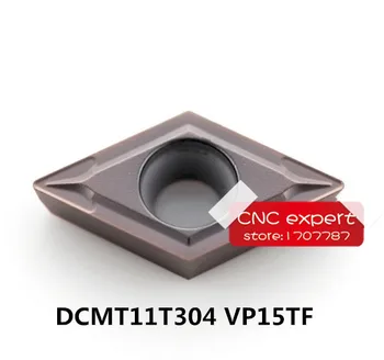 DCMT11T304 VP15TF/DCMT11T308 VP15TF. a lâmina de corte, torneamento de ponta,Adequado para SDJCR SDQCR SDNCN SDUCR SDXCR Série de ferramentas de Torno