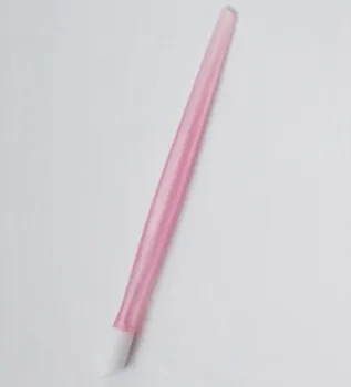 50pcs/monte 100mm de Borracha macia Empurrador de Cutículas Cosméticos ferramenta,o transporte livre, transparente, cor-de-rosa bonito da cor.