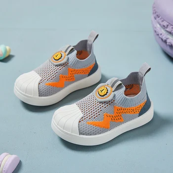 2022 Primavera Bebê Meninas Meninos Sapatos Macios Inferior antiderrapante Estudante Casual de Malha e Sapatos de Crianças Tênis Infantil Criança Sapatos