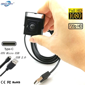 Praça 34*34mm CMOS OV2710 HD Micro Câmera USB Alta Taxa de quadros 1080P 720P Tipo-C Câmara USB 2.0 Para Android Máquina ATM Laptops