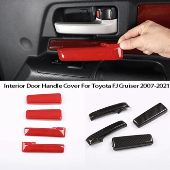 4PCS Interior do Carro Capa maçaneta da Porta da Guarnição da Porta Etiquetas para a Toyota FJ Cruiser 2007-2021