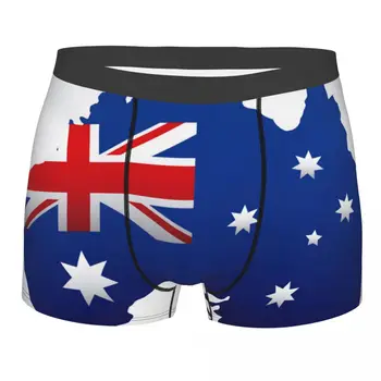 Homens Calcinha Austrália Bandeira Mapa do sexo Masculino Cuecas de Homem Curto Cueca Boxer