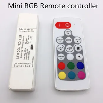 Remoto sem fio RF RGB LED controlador de mini Dimmer 3x6A DC5-24V mini Dimmer 433.92 MHz módulo de LED RGB mini controle remoto 15M