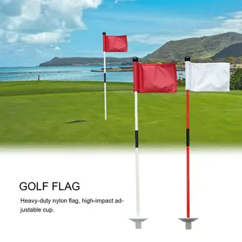 Campo De Golfe Profissional De Flagstick Bandeira De Nylon Portátil Acessórios De Golfe