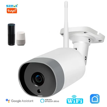 Tuya wi-Fi Exterior Vigilância IP Câmera 1080p sem Fio de PIR Detecção de Movimento Visão Noturna Impermeável de Segurança do Monitor de Vídeo do Cam