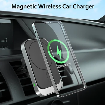 15W Magnético sem Fio do Carregador do Carro do Titular do Telefone para o iPhone 13 Pro Max Ímã de um Telefone celular de Carregamento Suporte para Carro Para iPhone12 Pro