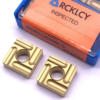 10pcs RCKLCY ferramenta para torneamento SNMG120408 L-S FT4025 externo de metal, ferramentas de torno CNC, máquina de corte da ferramenta fresa de aço