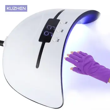 1 Par de Anti Radiação da Arte do Prego Gel Anti-UV, Luvas Mãos Luvas Protecção do DIODO emissor de Luz UV da Lâmpada Manicure Unhas Ferramenta de Acessórios