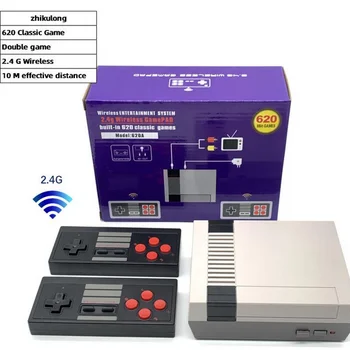 Novo clássico jogo de NES máquina FC Mini 620 Mini vermelho e branco da máquina clássica de TV, máquina de jogo sem fio controlador de saída AV