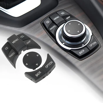 Carro novo Console IDrive Multi-Media Botão de Controlo Botão Menu Tampa do Interruptor Para a BMW 1 3 5 X1 X5 X6 Série Auto Acessórios de decoração