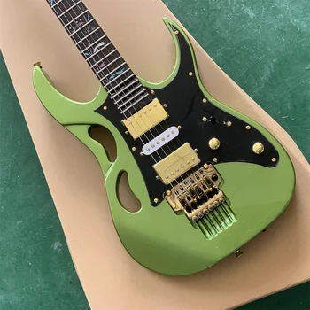 Clássico Verde 7V guitarra elétrica, pintura de metal, de luxo, versão atualizada, bom timbre, sensação de conforto, de higiene entrega para o lar