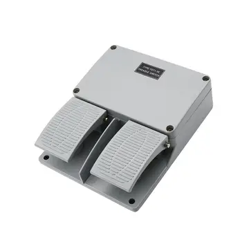 Interruptor de pé YDT1-16 shell de alumínio dupla cinza interruptor de pedal da máquina-ferramenta acessórios interruptor