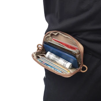 Impermeável EDC Bolsa de Alteração da Chave Carteira Kit de Viagem Moeda Com Cartão Pack Zíperes o Saco da Cintura Para Portátil Tático Camping Caminhadas
