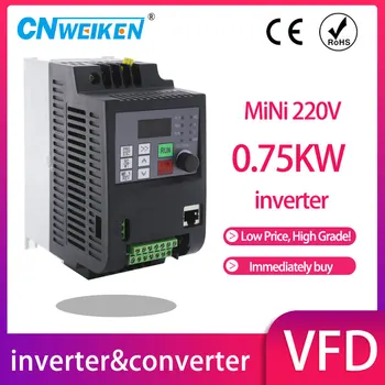 220V 0,75 KW/1,5 KW/2,2 KW Mini inversor de freqüência Variável de Inversor de Frequência para Controle de Velocidade do Motor do Conversor