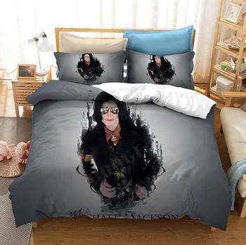 Michael Jackson Impresso Cama Coleção para Baixo de Capa de Edredão Tampa Duplo Queen King Size Quarto de Crianças Têxteis Lar