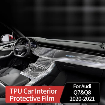 Para a Audi P8 P7 4M Facelift 2020 2021 2022 Auto-reparador do Interior do Carro Console Central Engrenagem Painel de TPU Película de Proteção de Pintura