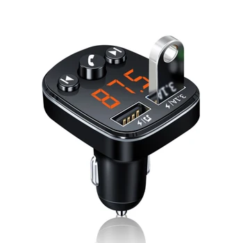 Carro Transmissores de FM MP3 Player Bluetooth 5.0 Receptor de Carro de Música do Disco de U Fornece 5V Dual USB Carregador de Carro