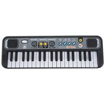 Multifuncional Mini Piano Eletrônico Com Microfone Abs Crianças Portátil 37 Teclas De Música Digital Electone Teclado De Presente
