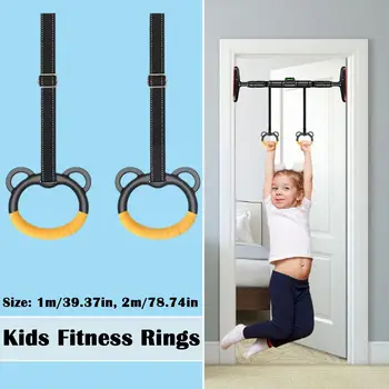 Anéis de ginástica Para Crianças Anel Com Alças Reguláveis Fivelas de Fitness Interior de Casa Parque de Pull-up Parque infantil Equi N1A2 S8R9