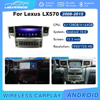 12.3 Polegadas Android de 10 rádio do carro Lexus LX570 2008-2015 Carro DVD Player de Multimídia de Auto Stereo Receptor de GPS de navegação na Unidade de Cabeça