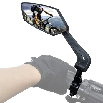 Moto de 360 Graus Girar o Guidão de Bicicleta Espelho Retrovisor MTB Seguro Espelho Ajustável de Guidão de Bicicleta de Espelho de Vista Traseira