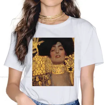 Judith Bonito Meninas Mulheres T-Shirt de Gustav Klimt Pintura 5XL Blusas Harajuku Casual Manga Curta Vintage de grandes dimensões Tops
