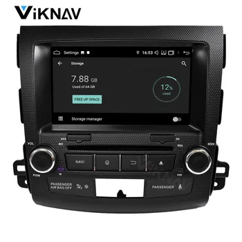 Android rádio do carro Mitsubishi Outlander 2006-2012 tela de navegação GPS player de multimídia de auto stereo receptor, gravador de fita