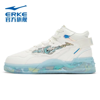 Hongxingerke alta superior placa de sapatos para homens outono novos sapatos de cristal transparente de geléia com solado de tênis