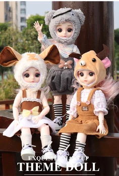 BJD 1/6 Jointed Dolls Conjunto Completo com Roupas da Moda Peruca Macio Arquivo Cabeça para o Corpo de Menina de Brinquedo de Presente 12 Série Constellation