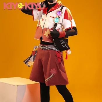 KIYO-KIYO Jogo Costumes Genshin Impacto Kazuha Cosplay Traje de Fan art de Kazuha Casual Wear daily vestido de moda conjunto