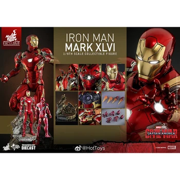 Em Estoque Hot Toys 1/6 MMS608 D42 Homem de Ferro Mark 46 Marvel Capitão América: Guerra Civil Colecionáveis Figura de Ação do Anime Modelo de Brinquedos