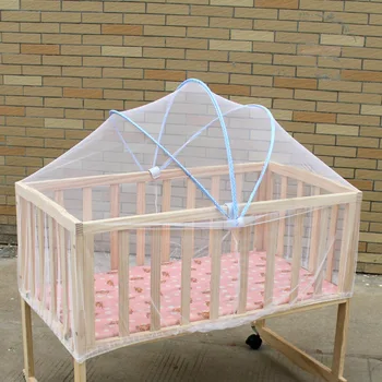 Arco de Tamanho Grande Cama de Bebê Cortina de Verão Anti Mosquito, Inseto Berço do Bebê Berço de Compensação Branco a rede de Malha 80-100cm de Comprimento