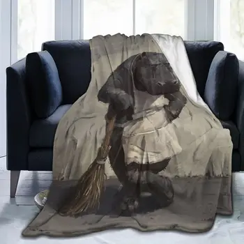 Novo animal de Hipopótamo impressão 3D impresso cobertor colcha cobertor retro roupa de cama praça para piquenique macio cobertor