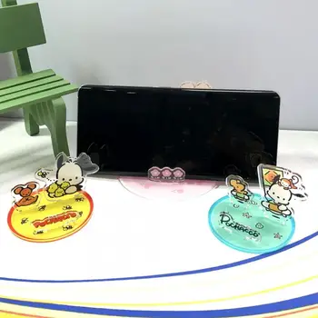 Enfeites Modelo Pochacco Do Telefone Móvel Figura Sanrio Cartoon Dupla Face Transparente De Acrílico Brinquedos De Natal