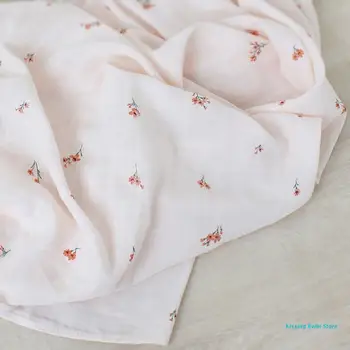 Infantil Cobertor De Musselina De Algodão Estampa Floral De Algodão Orgânico Bebê Dupla De Gaze Drop Shipping