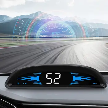 Carro HUD Display Digital Interface USB Universal Kmh/Tempo de Condução Bússola de excesso de velocidade para Caminhões Carros