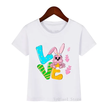 Crianças novas Roupas de Verão, Paz, Amor Flamingo/Cão/Gato/Tubarão/Tartaruga/Gnome Tee Gráfico Menina/Menino T-shirt Camiseta Kids 3-13Y