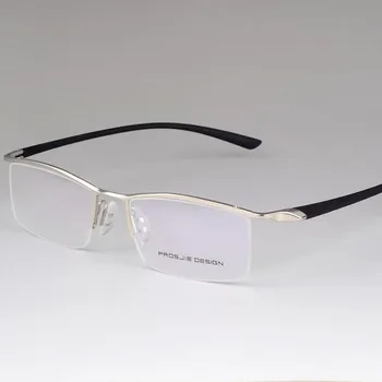 TR90 de Liga de Titânio Hlaf sem aro Armações de Miopia Rx capaz de Óculos Óculos