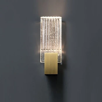 Moderno e Minimalista Quarto de Crystal LED, Lâmpada de Parede de Sala de visitas de Cabeceira Estudo Americano de Arte Clássica Designer Decorativos Suporte de Luz