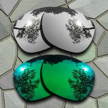 Chrome e o Verde Jade Óculos de sol Polarizados de Substituição de Lentes para Oakley Garage Rock