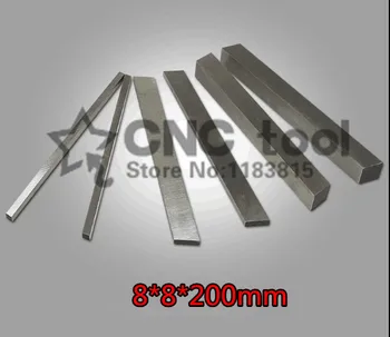 2pcs HRC60 8*8*200mm de Alta velocidade de aço Afiada de aço de TARUGOS de AÇO de lâmina Plana HSS ferramenta para Torneamento DIY-faca de material, ferramentas de Torno